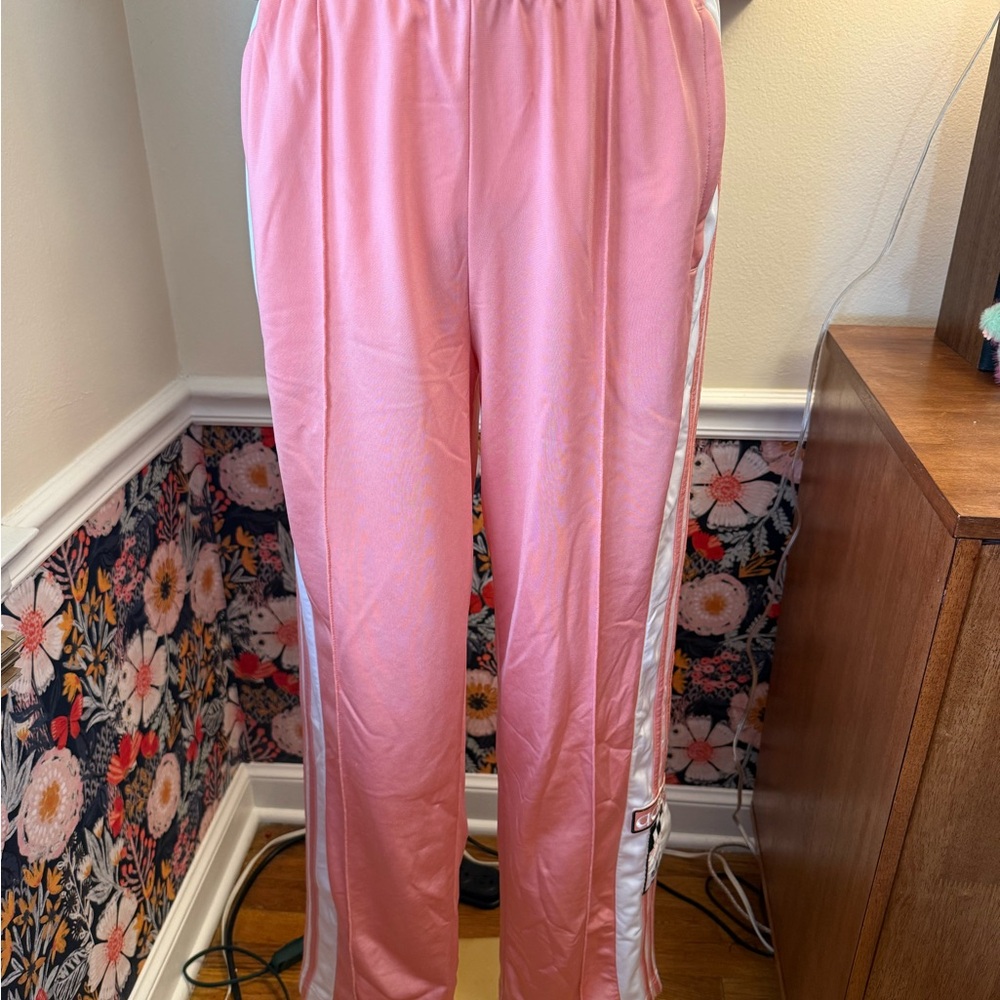 Adidas 3 stripe breakaway pink medium  Track Pants women’s